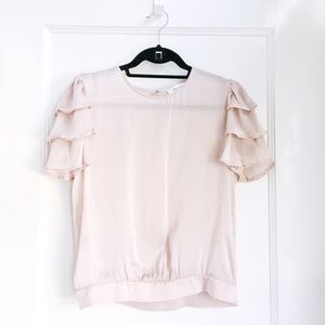 Anine Bing Frill Sleeve Top